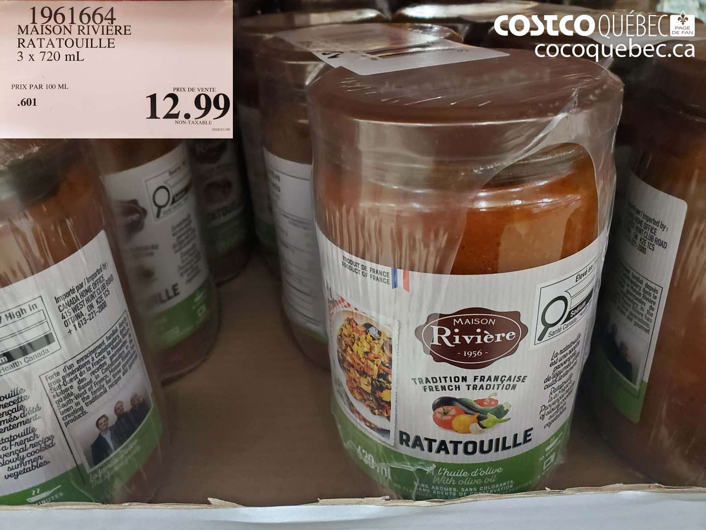 1961664 MAISON RIVIERE RATATOUILLE 3 x 720 mL $12.99