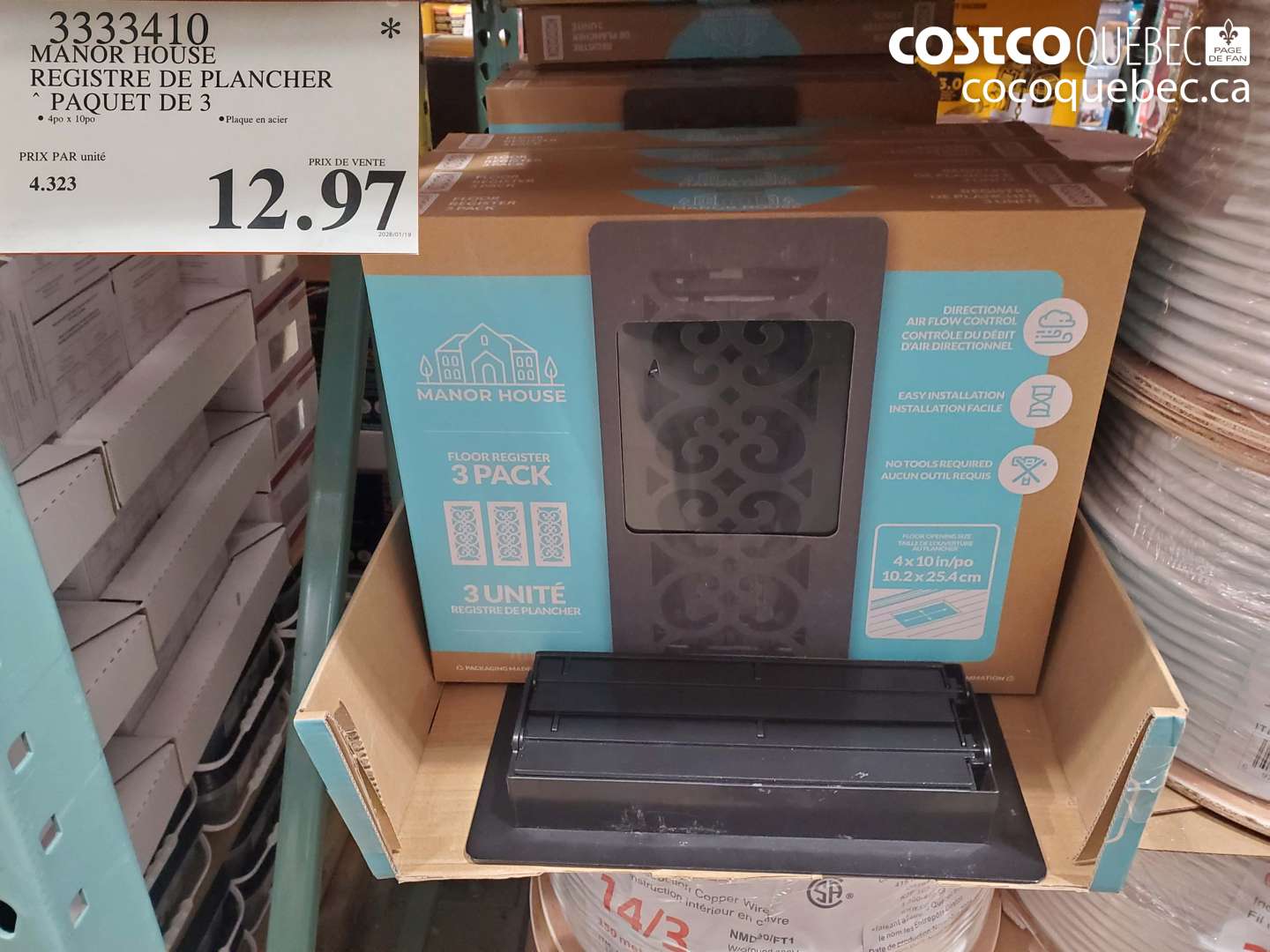 3333410 MANOR HOUSE REGISTRE DE PLANCHER 4