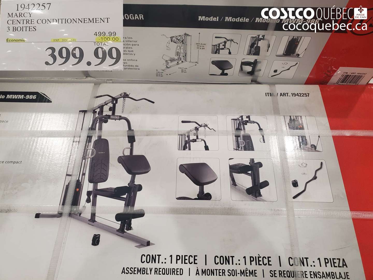 1942257 MARCY CENTRE CONDITIONNEMENT 3 BOITES ($100.00 INSTANT SAVINGS EXPIRES ON 2026-02-01) $399.99