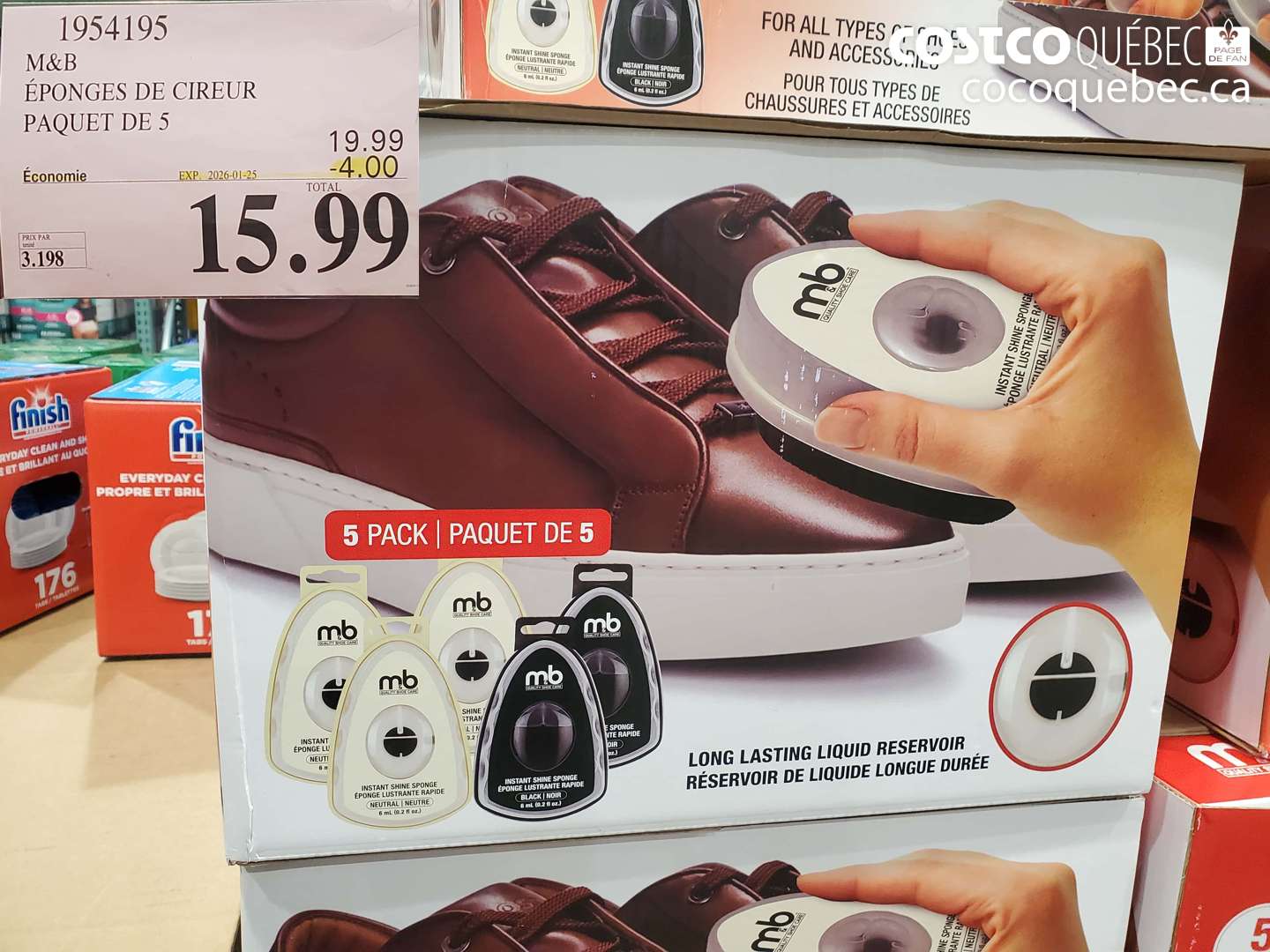 1954195 M&B EPONGES DE CIREUR PAQUET DE 5 ($4.00 INSTANT SAVINGS EXPIRES ON 2026-01-25) $15.99