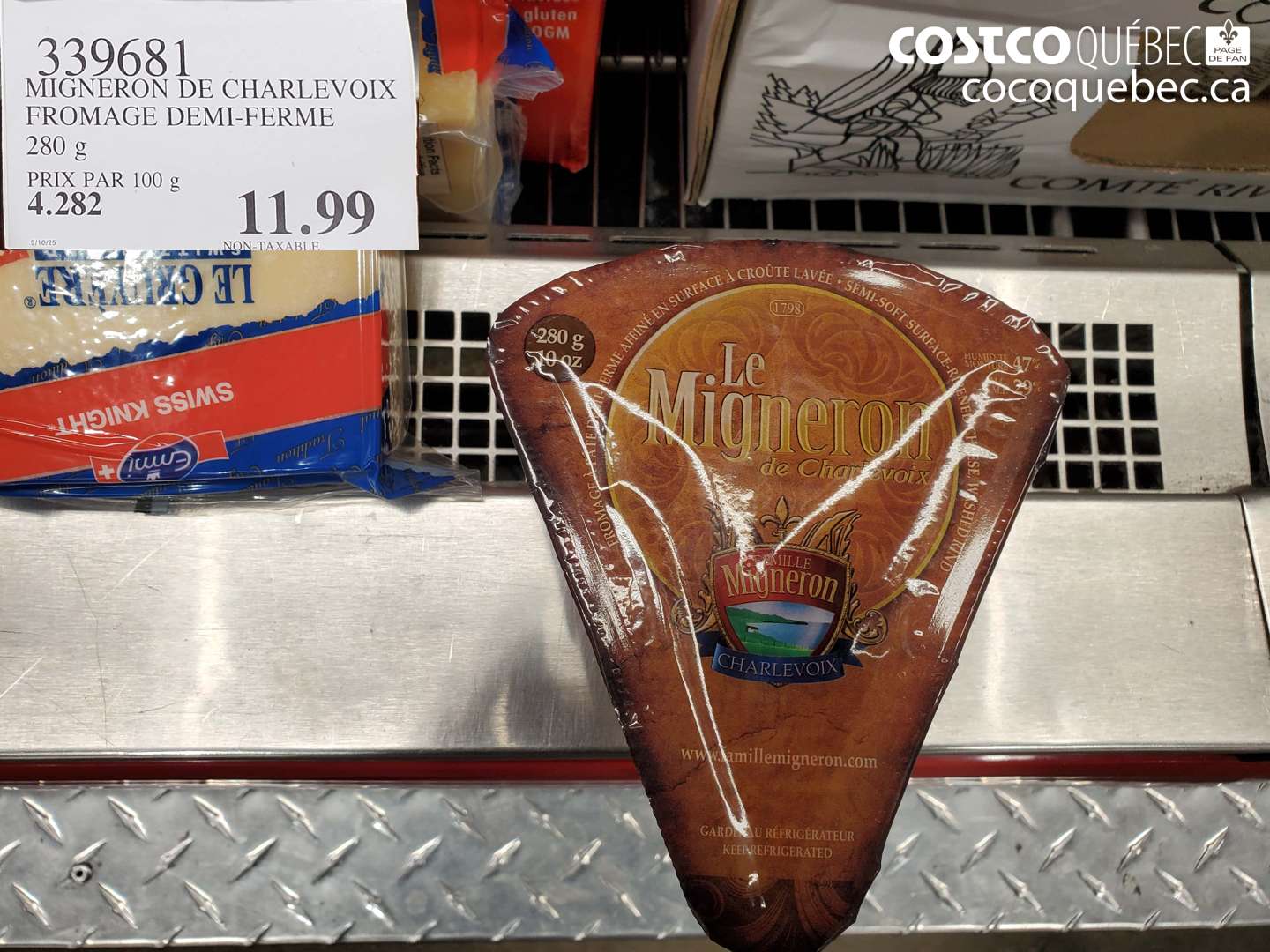 339681 MIGNERON DE CHARLEVOIX FROMAGE DEMI-FERME 280 g $11.99