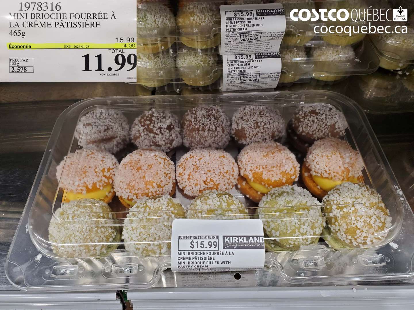 1978316 MINI BRIOCHE FOURRÉE À LA CRÈME PÂTISSIÈRE ($4.00 INSTANT SAVINGS EXPIRES ON 2026-01-25) $11.99