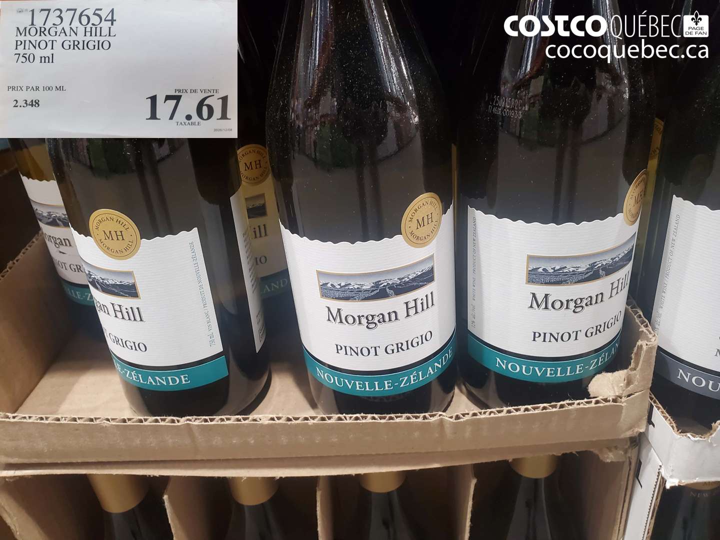 1737654 MORGAN HILL PINOT GRIGIO 750 ml $17.61