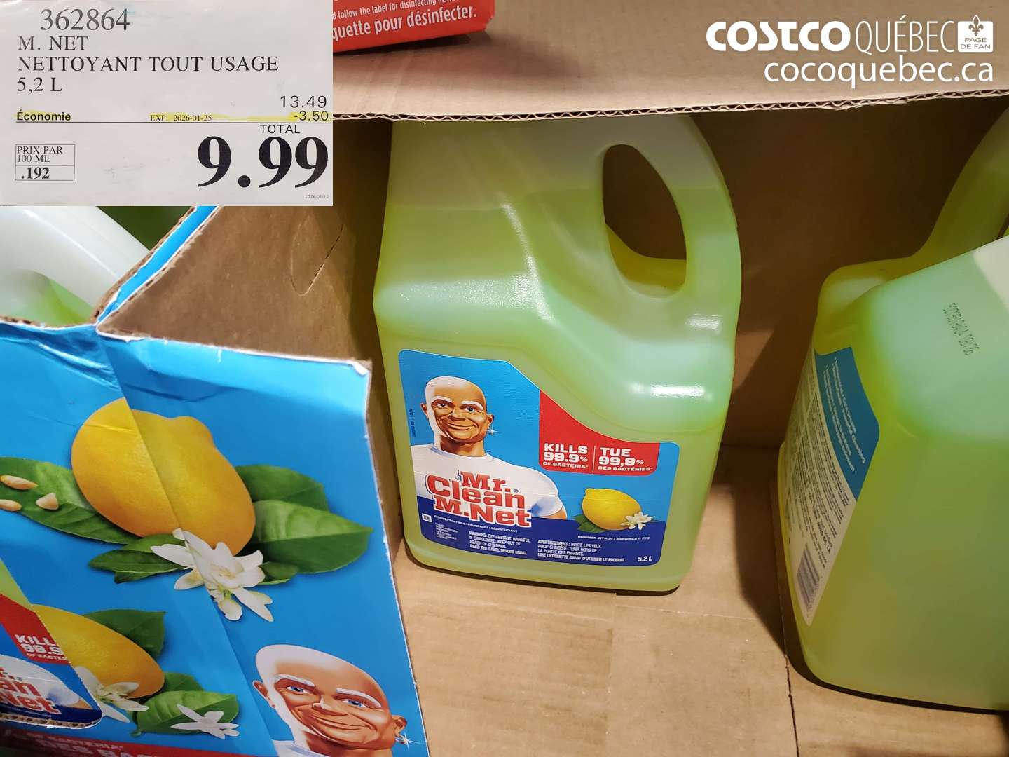 362864 M. NET NETTOYANT TOUT USAGE 5,2L ($3.50 INSTANT SAVINGS EXPIRES ON 2026-01-25)