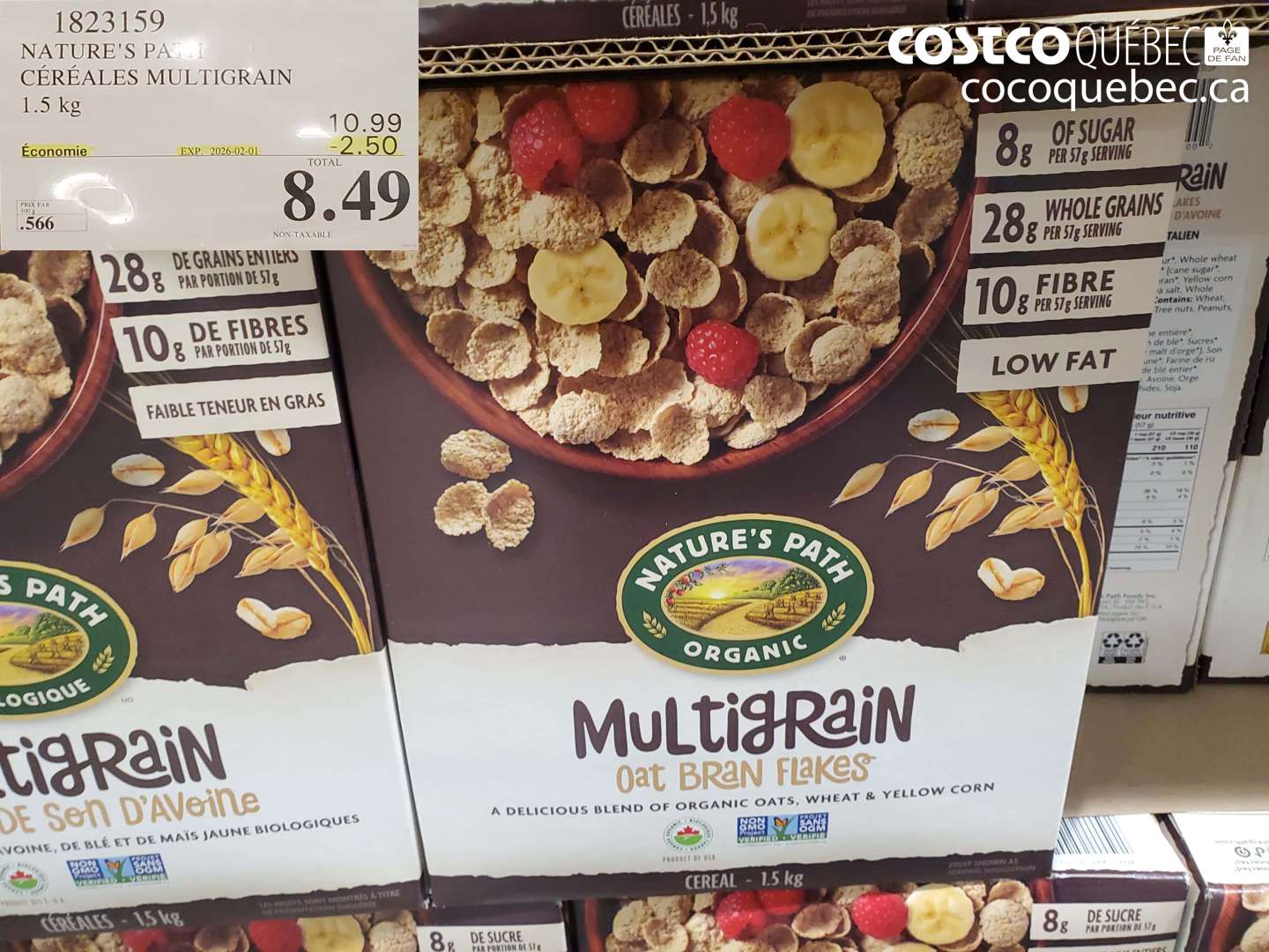 1823159 NATURE'S PATH CEREALES MULTIGRAIN  ($2.50 INSTANT SAVINGS EXPIRES ON 2026-02-01) $8.49