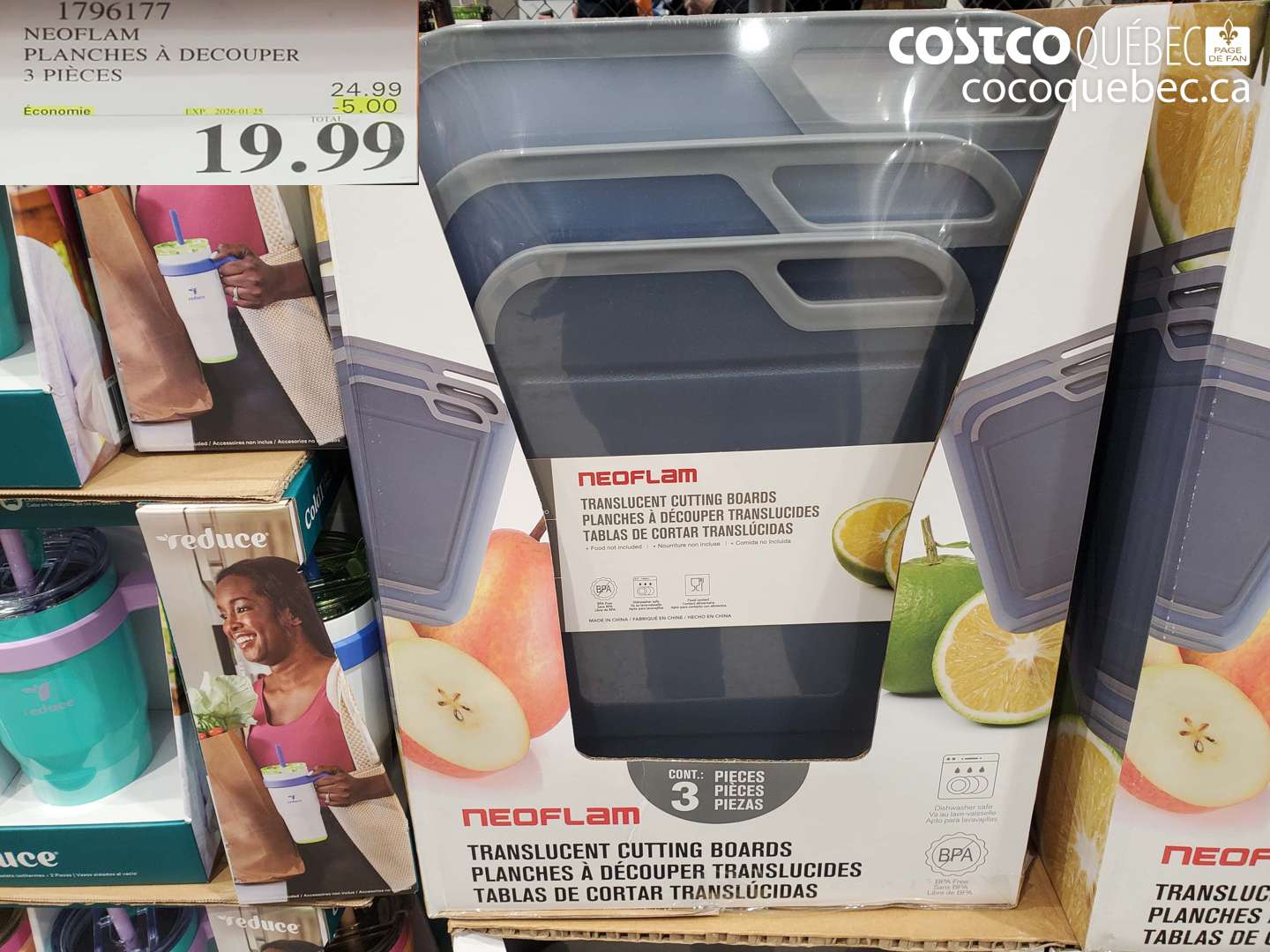 1796177 NEOFLAM PLANCHES À DÉCOUPER 3 PIÈCES ($5.00 INSTANT SAVINGS EXPIRES ON 2026-01-25) $19.99