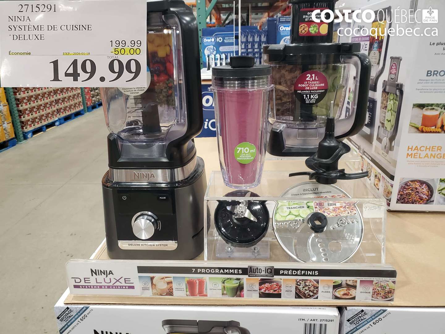 2715291 NINJA SYSTÈME DE CUISINE DELUXE ($50.00 INSTANT SAVINGS EXPIRES ON 2026-01-18) $149.99