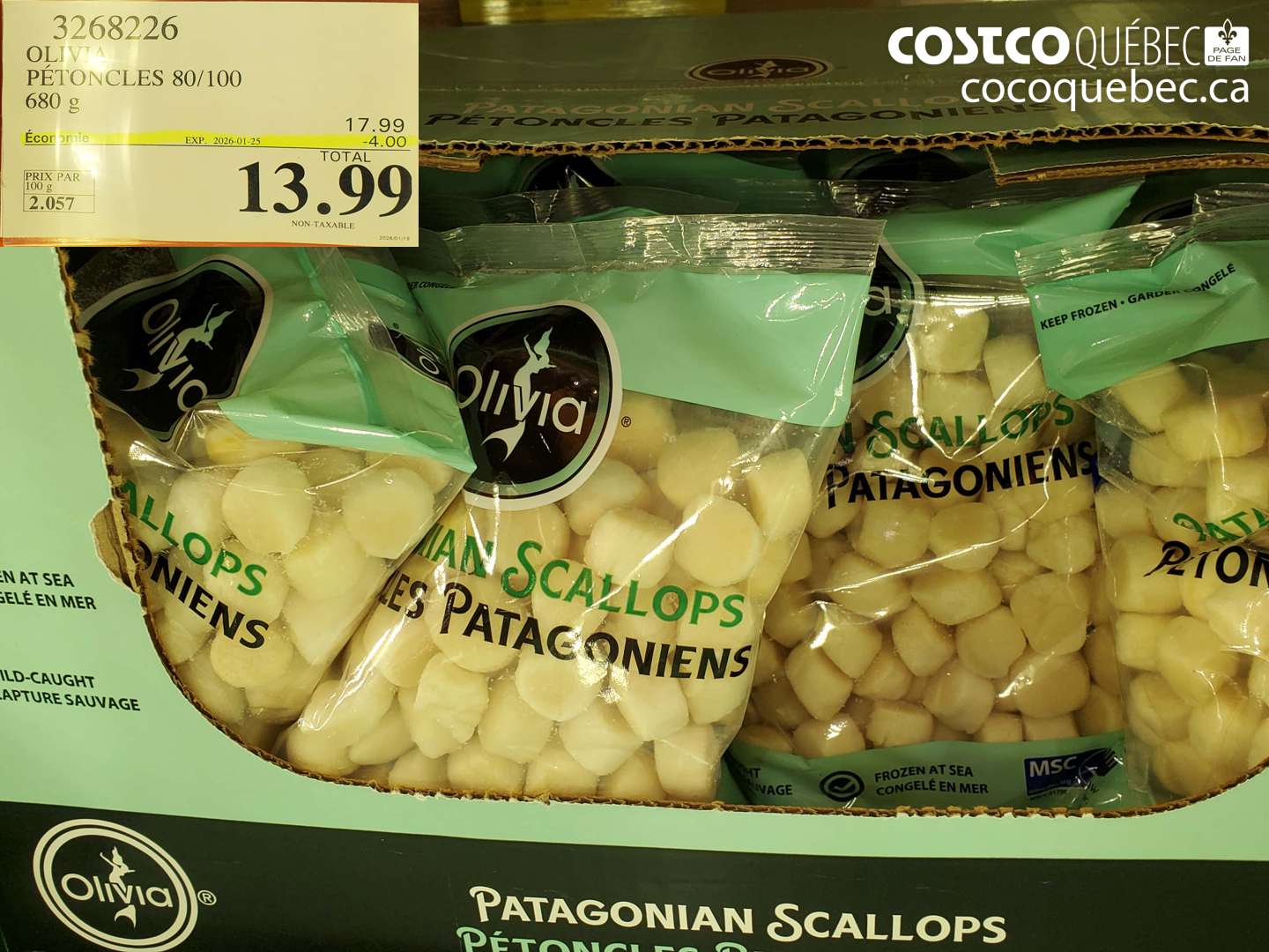 3268226 OLIVIA PETONCLES 80/100 680 g  ($4.00 INSTANT SAVINGS EXPIRES ON 2026-01-25) $13.99