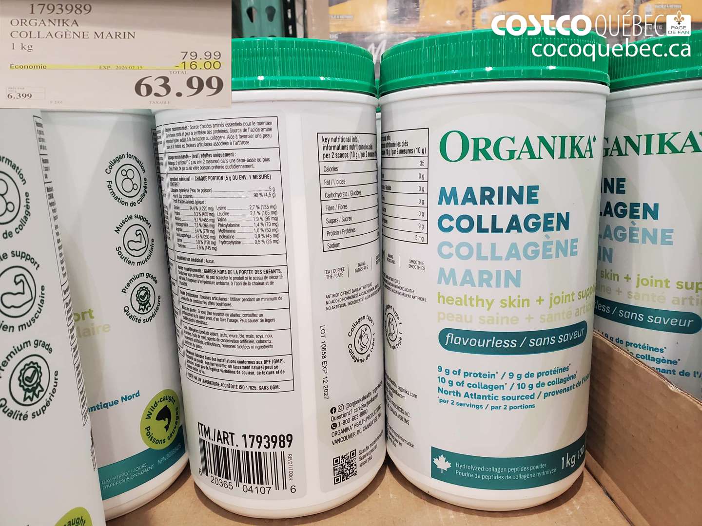 1793989 ORGANIKA COLLAGENE MARIN  ($16.00 INSTANT SAVINGS EXPIRES ON 2025-02-15) $63.99