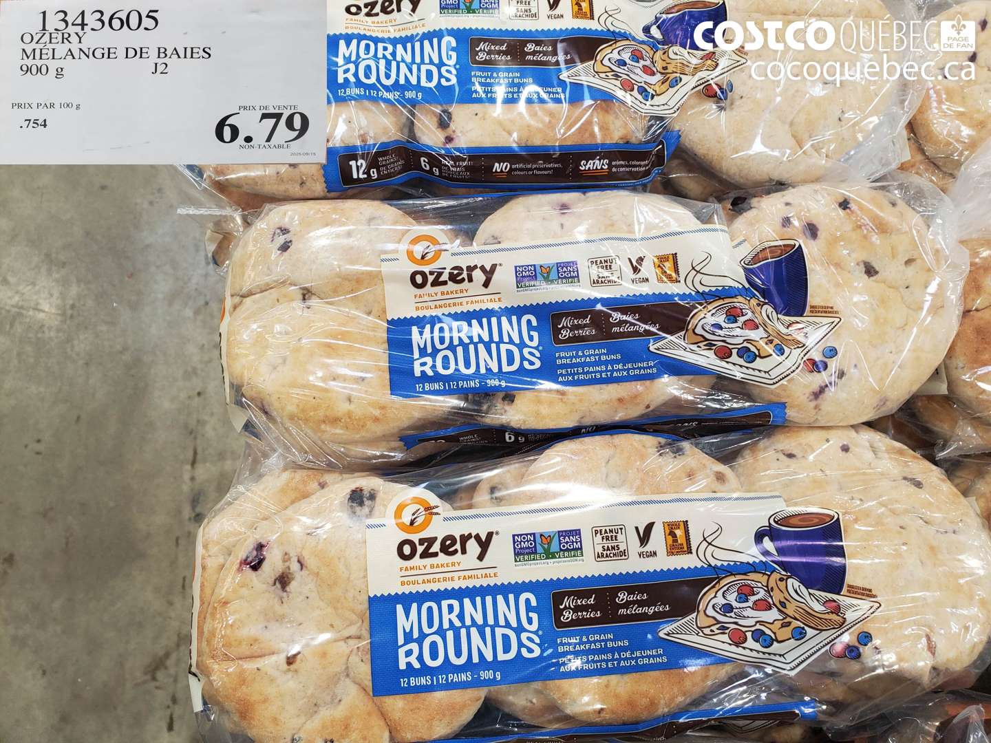 1343605 OZERY MÉLANGE DE BAIES 900 g J2 $6.79