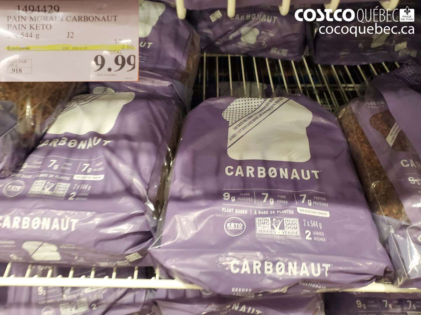 1494429 PAIN MGRAIN CARBONAUT PAIN KETO 2 X 544 G ($2.50 INSTANT SAVINGS EXPIRES ON 2026-01-25) $9.99