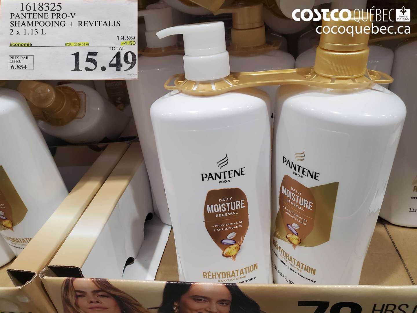 1618325 PANTENE DMR SHAMPOING/REVITALISANT  ($4.50 INSTANT SAVINGS EXPIRES ON 2026-02-08) $15.49