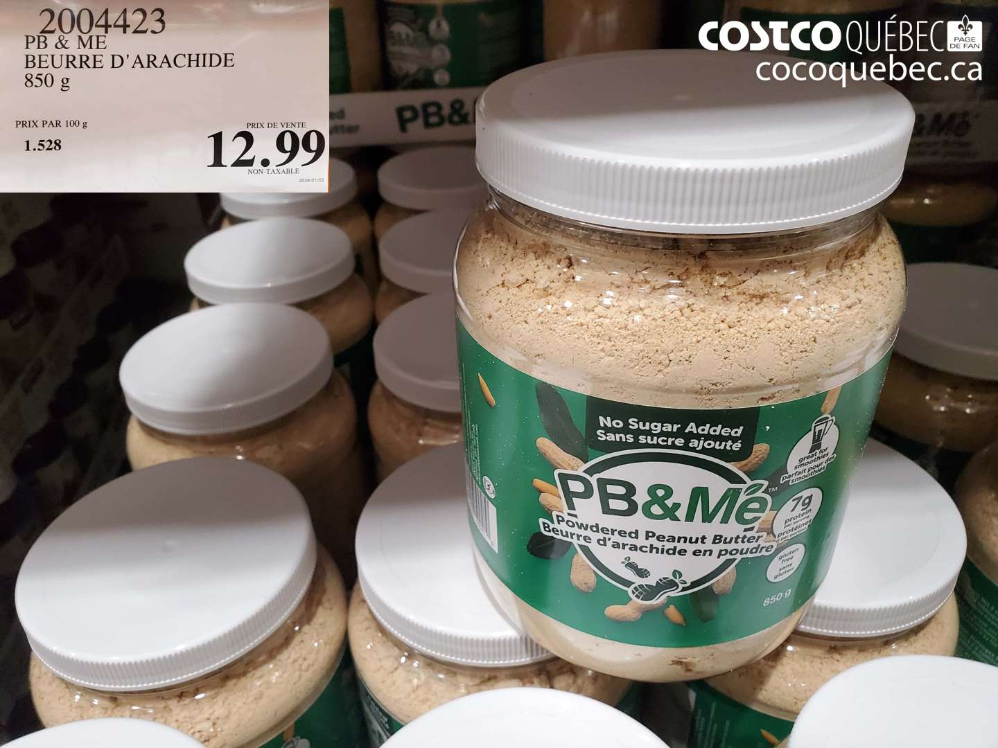 2004423 PB & ME BEURRE D'ARACHIDE 850 g $12.99