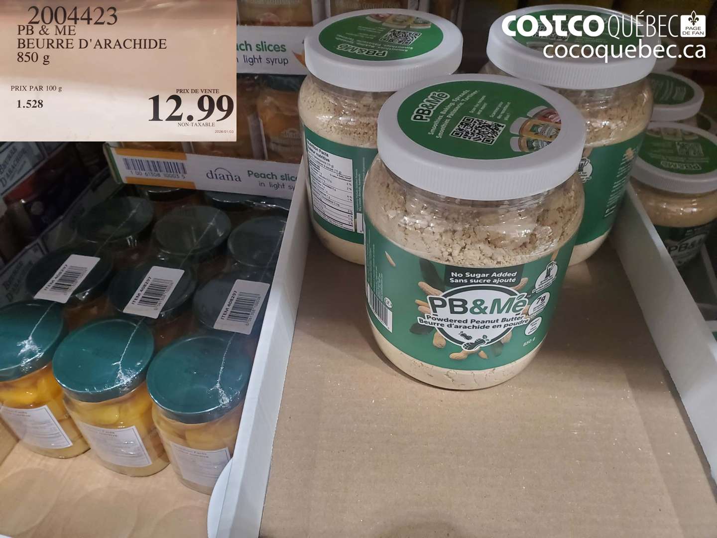 2004423 PB & ME BEURRE D'ARACHIDE 850 g $12.99