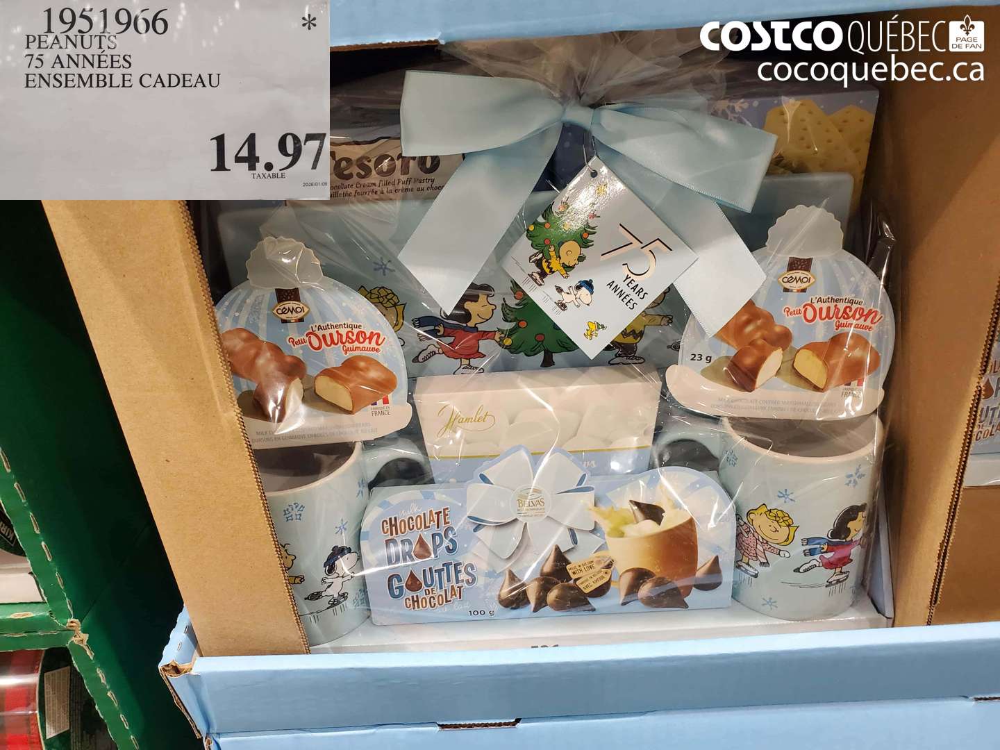 1951966 PEANUTS 75 ANNEES ENSEMBLE CADEAU $14.97