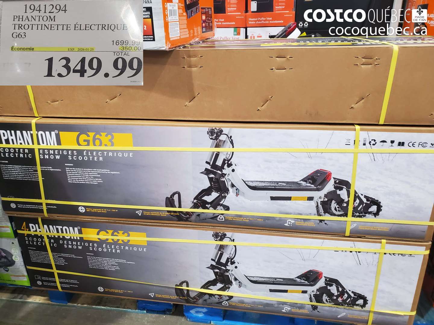 1941294 PHANTOM TROTTINETTE ELECTRIQUE G63 ($350.00 INSTANT SAVINGS EXPIRES ON 2026-01-25) $1349.99
