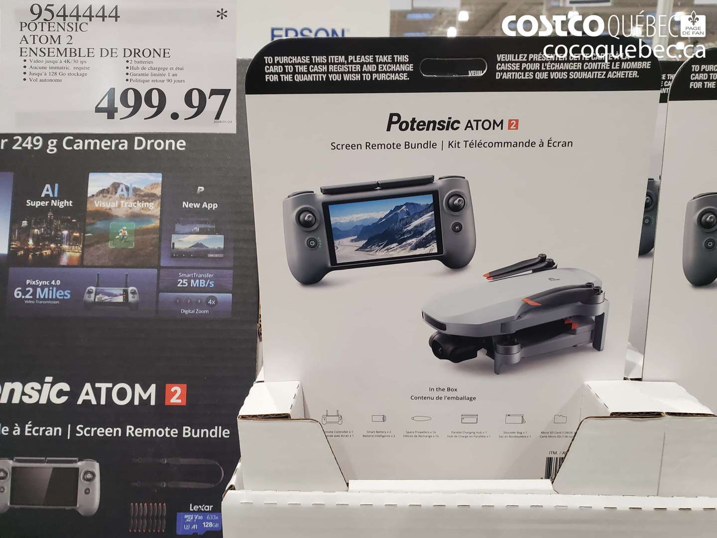 9544444 POTENSIC ATOM 2 ENSEMBLE DE DRONE $499.97