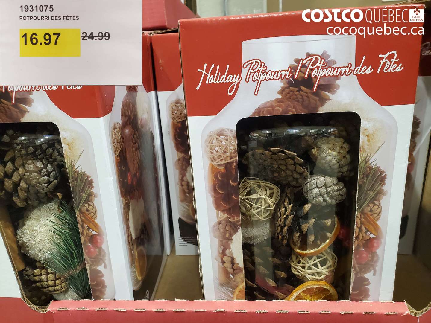 1931075 POTPOURRI DES FÊTES PARFUMÉ À LA CANNELLE $16.97