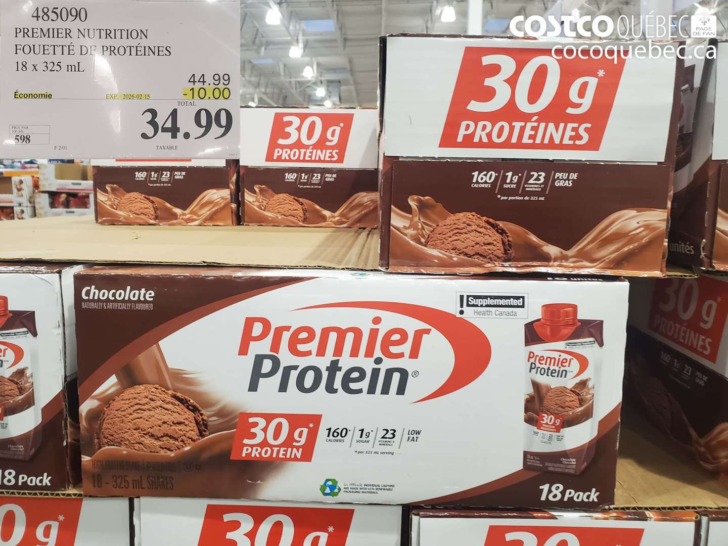 485090 PREMIER NUTRITION FOUEITE DR PROTEINES 18 X 325 mL  ($9.00 INSTANT SAVINGS EXPIRES ON 2026-02-15) $34.99