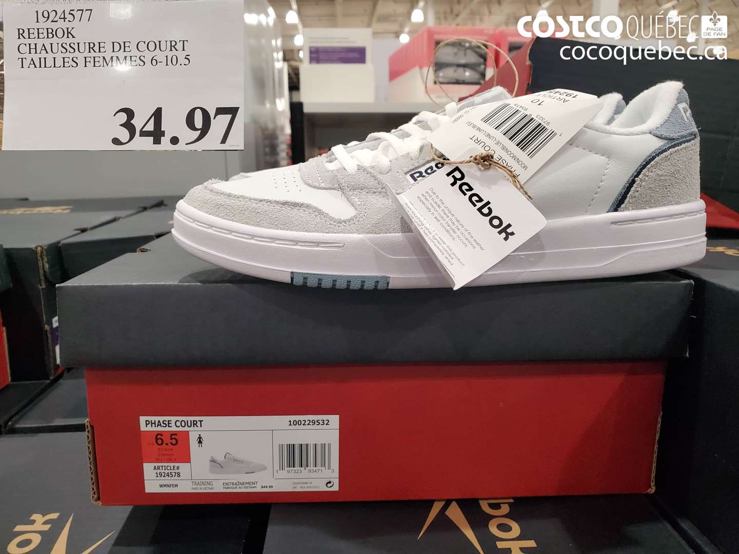 1924577 REEBOK CHAUSSURE DE COURT TAILLES FEMMES 6-10.5 $34.97