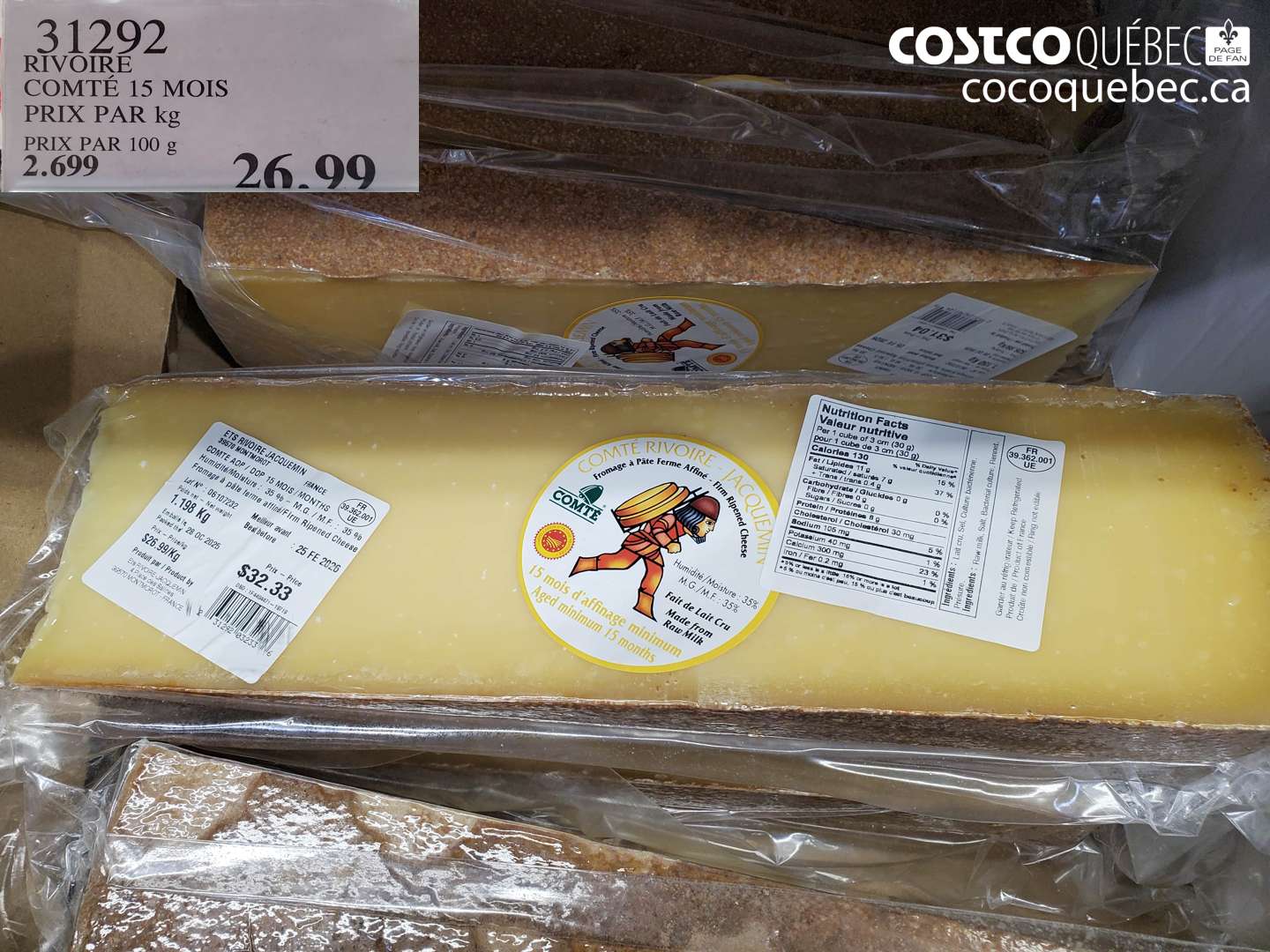31292 RIVOIRE COMTÉ 15 MOIS $26.99