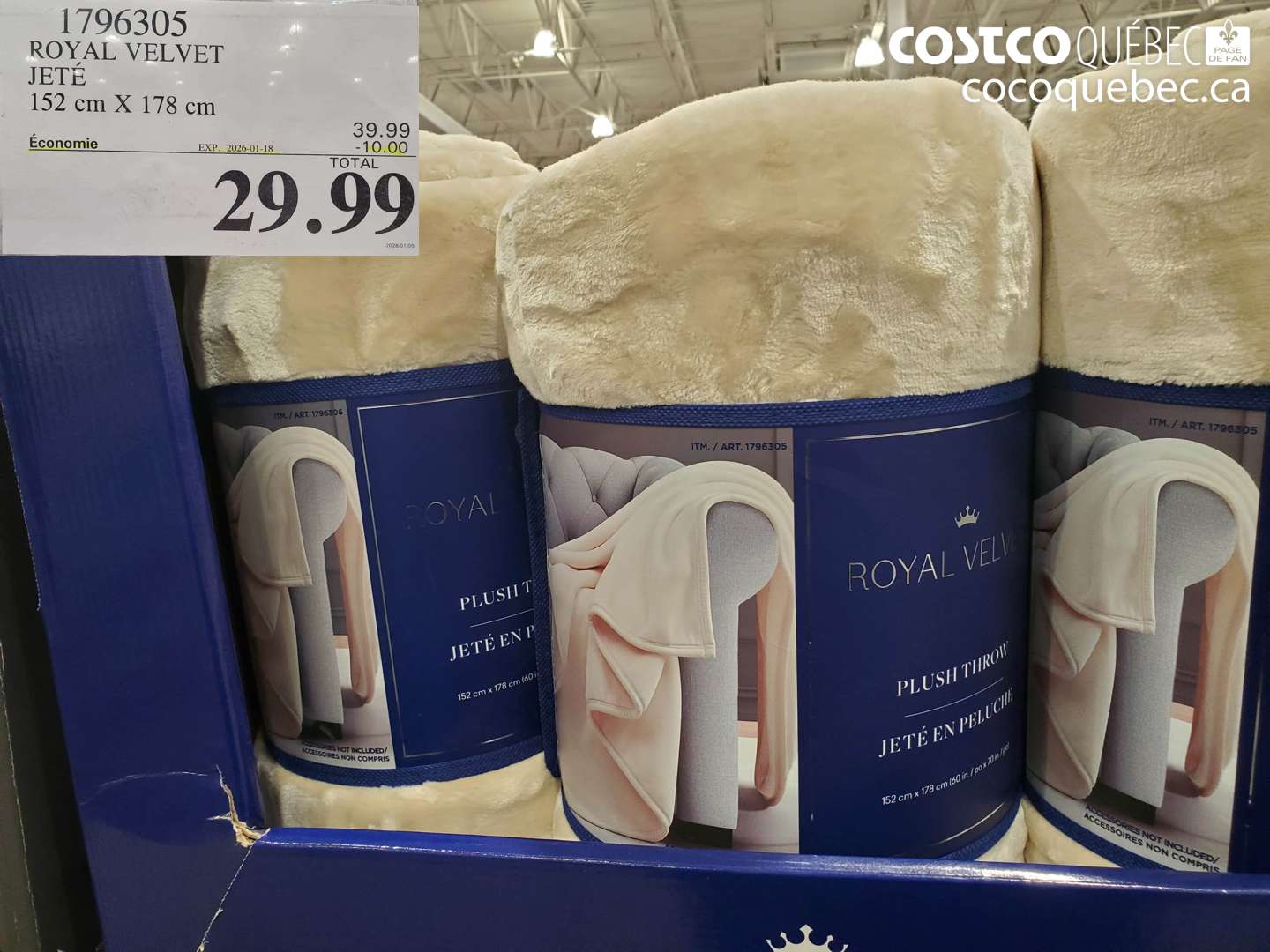 1796305 ROYAL VELVET JETÉ ($10.00 INSTANT SAVINGS EXPIRES ON 2026-01-18) $29.99