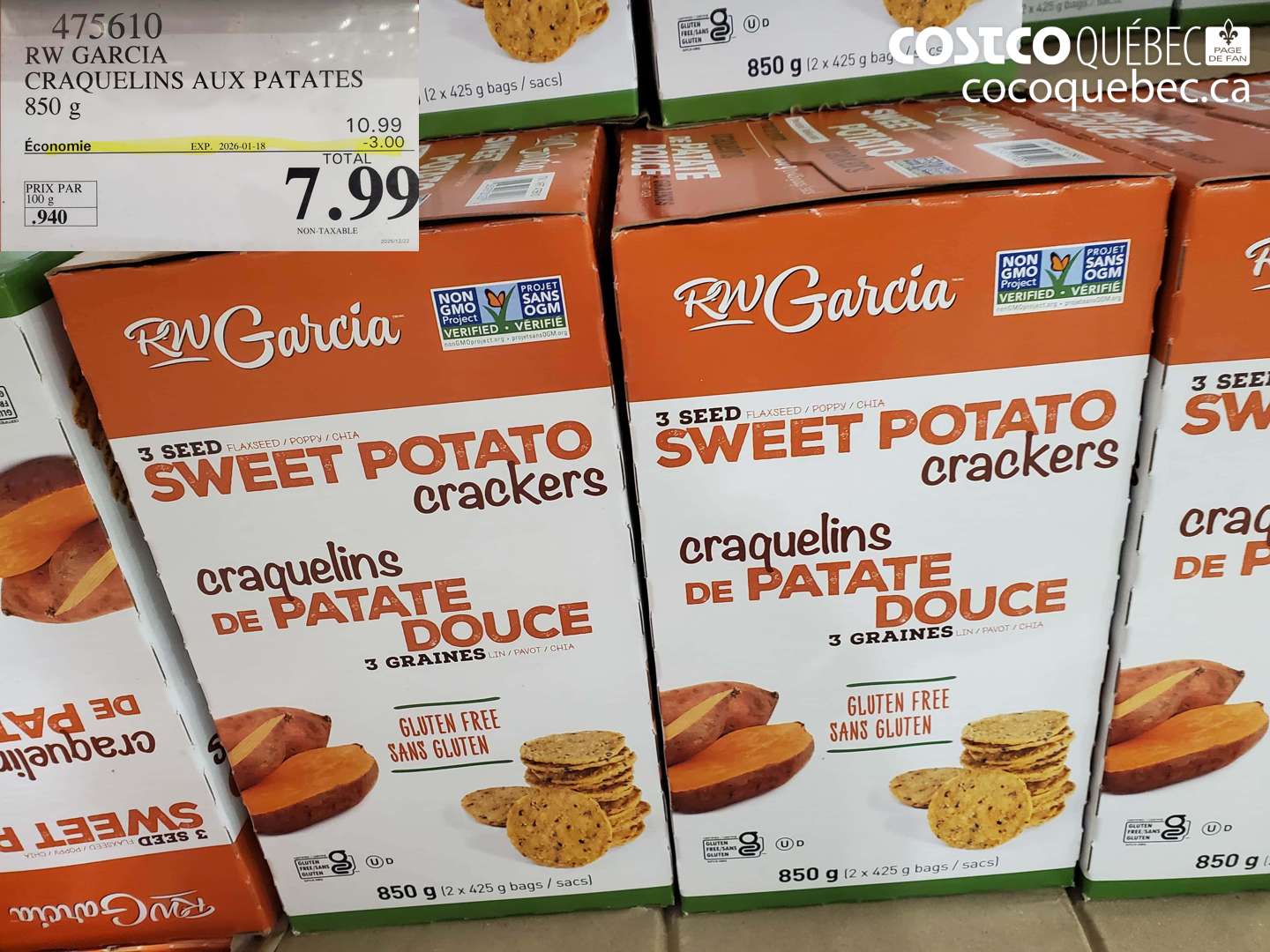 475610 RW GARCIA CRAQUELINS AUX TOMATES 850 g ($3.00 INSTANT SAVINGS EXPIRES ON 2026-01-18) $7.99
