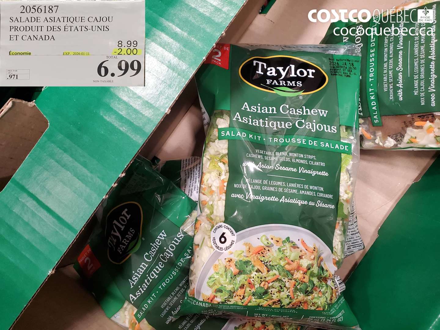 2056187 SALADE ASIATIQUE CAJOU PRODUIT DES ÉTATS-UNIS ET CANADA ($2.00 INSTANT SAVINGS EXPIRES ON 2026-01-11) $6.99