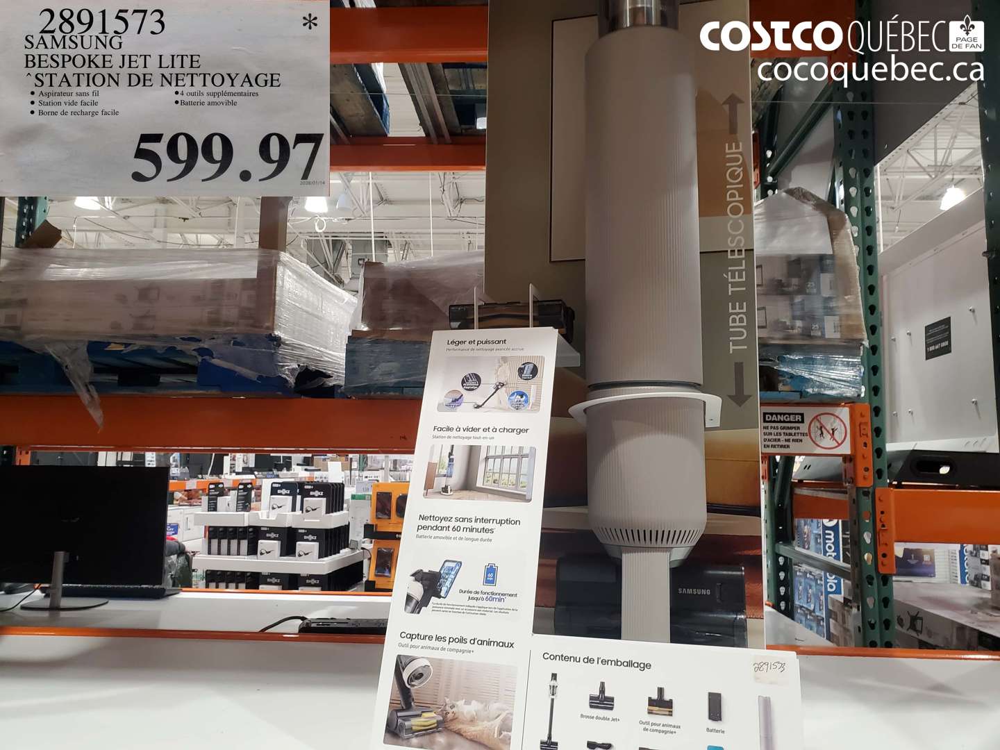 2891573 SAMSUNG BESPOKE JET LITE STATION DE NETTOYAGE $599.97