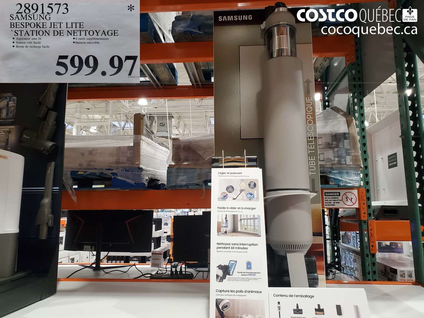 2891573 SAMSUNG BESPOKE JET LITE STATION DE NETTOYAGE $599.97