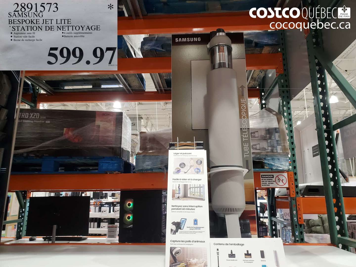 2891573 SAMSUNG BESPOKE JET LITE STATION DE NETTOYAGE $599.97