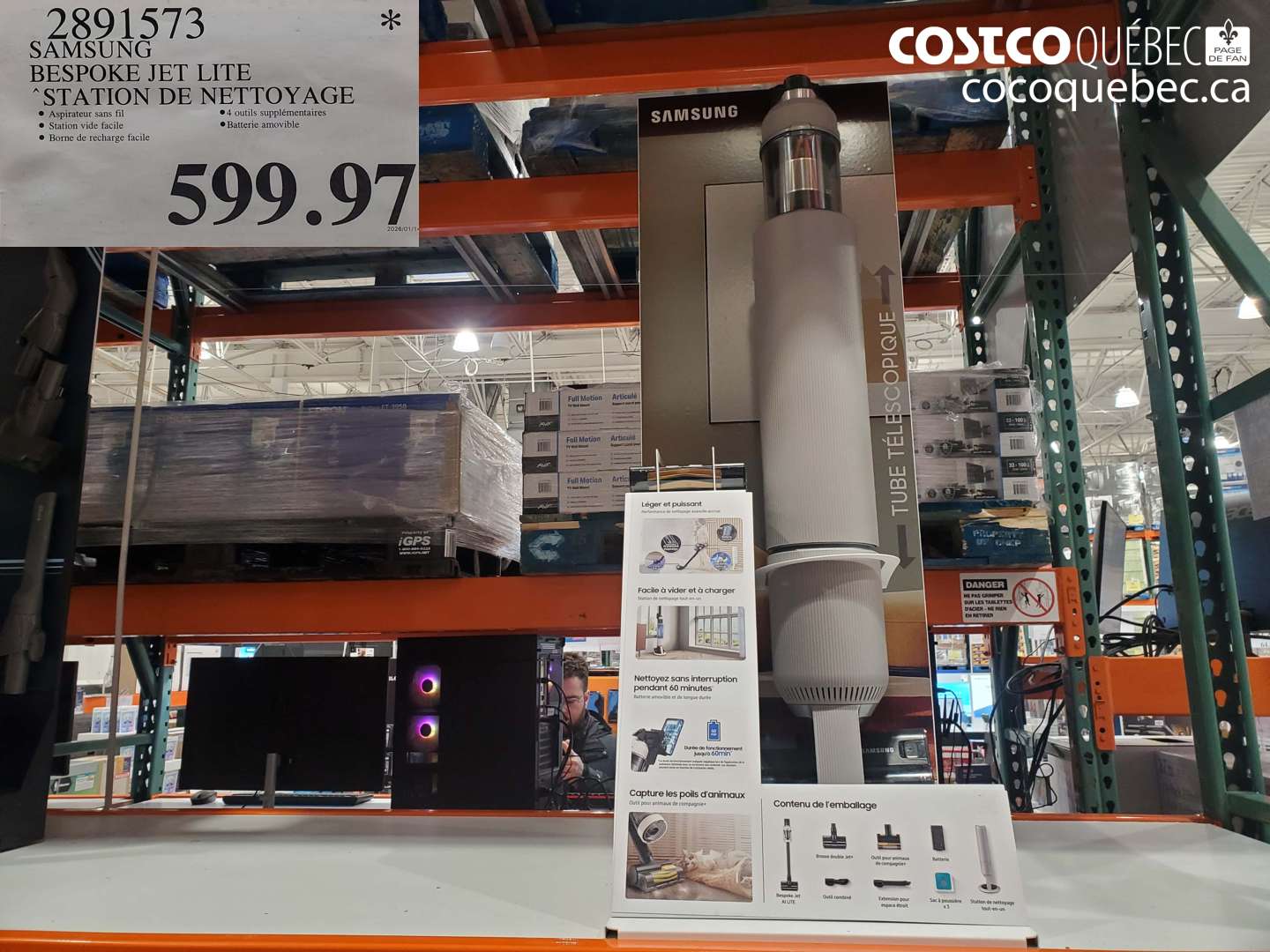 2891573 SAMSUNG BESPOKE JET LITE STATION DE NETTOYAGE $599.97