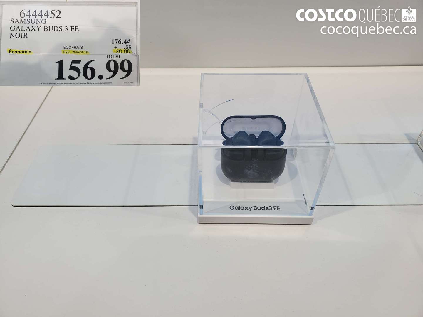 6444452 SAMSUNG GALAXY BUDS 3 FE NOIR ($20.00 INSTANT SAVINGS EXPIRES ON 2026-01-18) $156.99