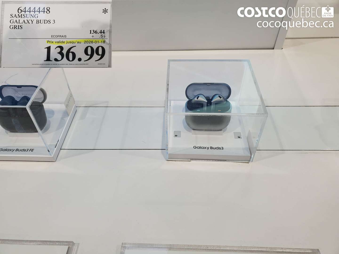 6444448 SAMSUNG GALAXY BUDS 3 GRIS (EXPIRES ON 2026-01-18) $136.99