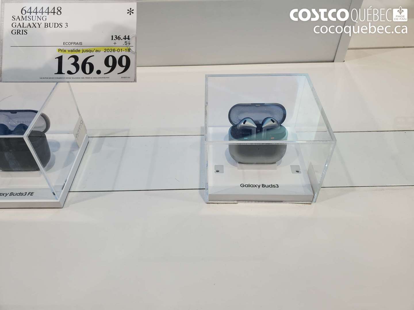 6444448 SAMSUNG GALAXY BUDS 3 GRIS (EXPIRES ON 2026-01-18) $136.99