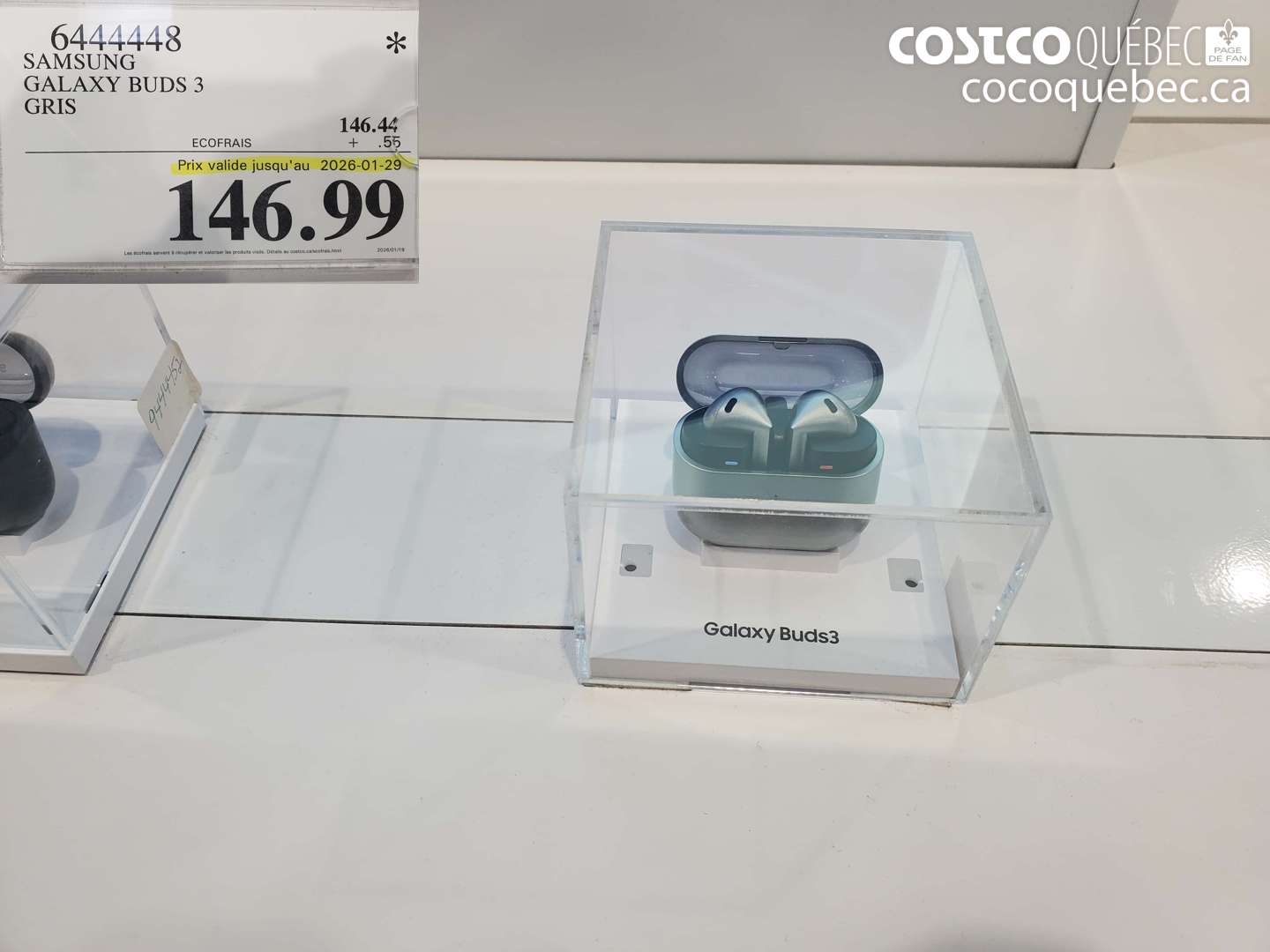 6444448 SAMSUNG GALAXY BUDS 3 GRIS (EXPIRES ON 2026-01-18) $146.99