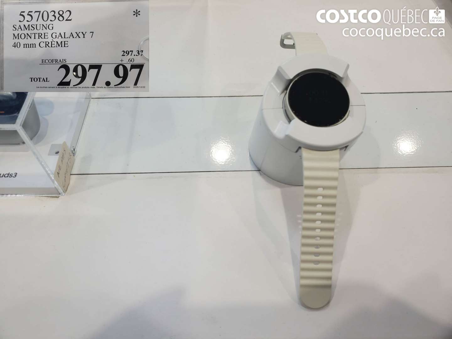 5570382 SAMSUNG MONTRE GALAXY 7 40 mm CRÈME $297.97