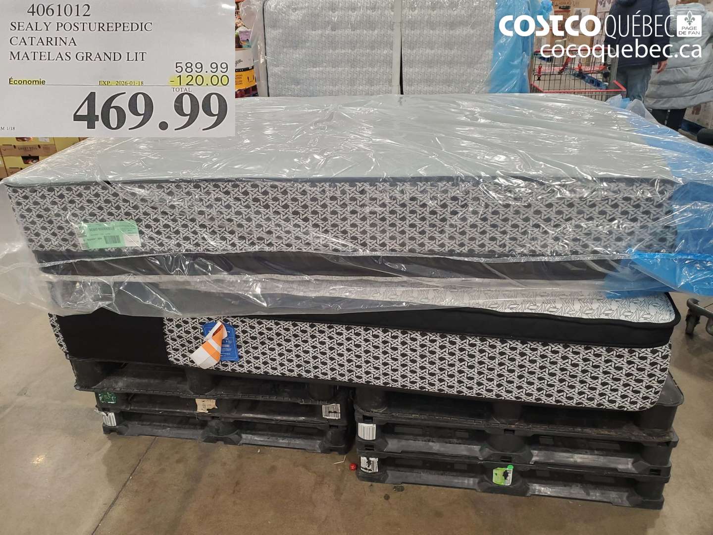 4061012 SEALY POSTUREPEDIC CATARINA MATELAS GRAND LIT ($120.00 INSTANT SAVINGS EXPIRES ON 2026-01-18) $469.99