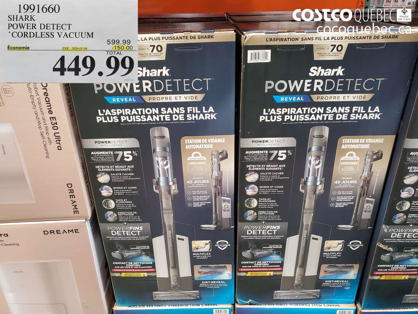 1991660 SHARK POWER DETECT CORDLESS VACUUM ($150.00 INSTANT SAVINGS EXPIRES ON 2026-01-04) $449.99