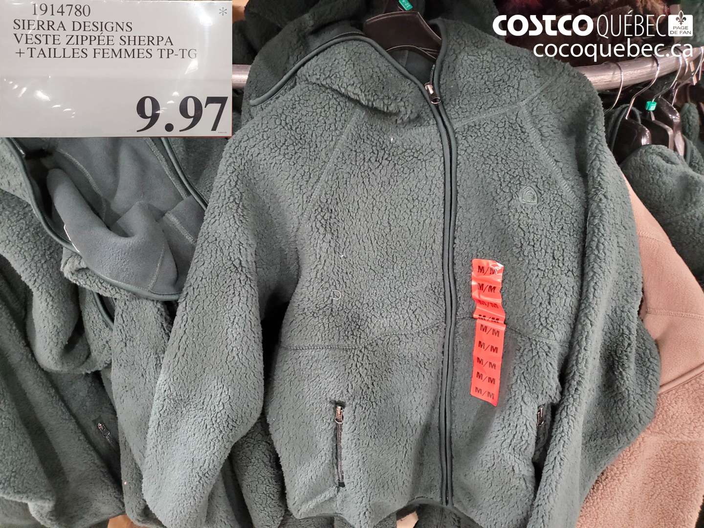 1914780 SIERRA DESIGNS VESTE ZIPPEE SHERPA TAILLES FEMMES TP-TG $9.97