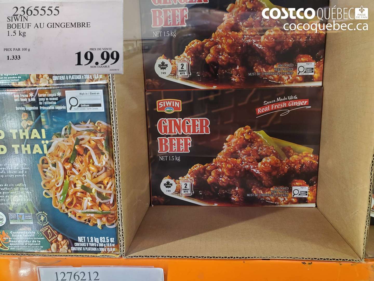 2365555 SIWIN BOEUF AU GINGEMBRE 1.5 kg $19.99