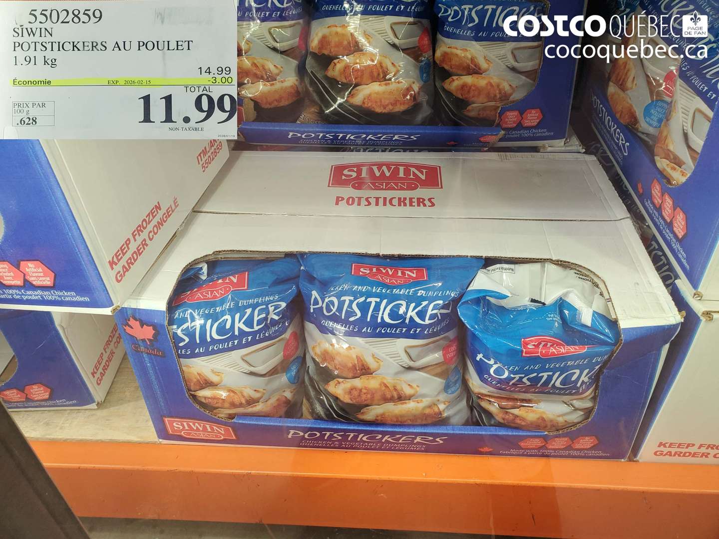 5502859 SIWIN POTSTICKERS AU POULET  ($3.00 INSTANT SAVINGS EXPIRES ON 2026-02-15) $11.99
