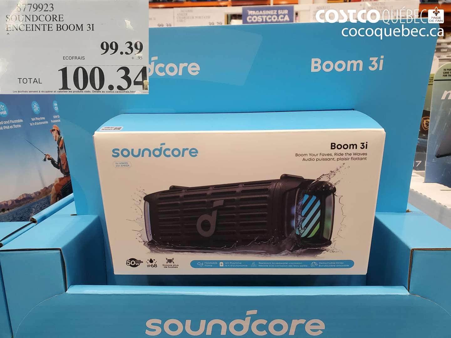 8779923 SOUNDCORE ENCEINTE BOOM 3I $100.34