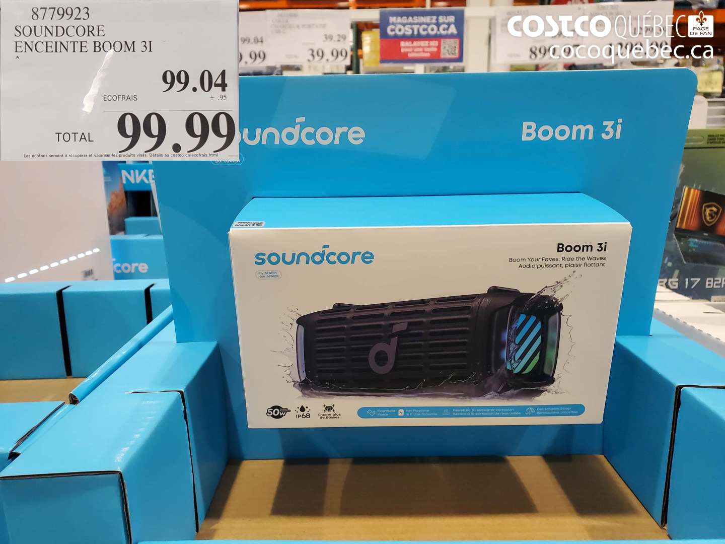 8779923 SOUNDCORE ENCEINTE BOOM 3I $99.99