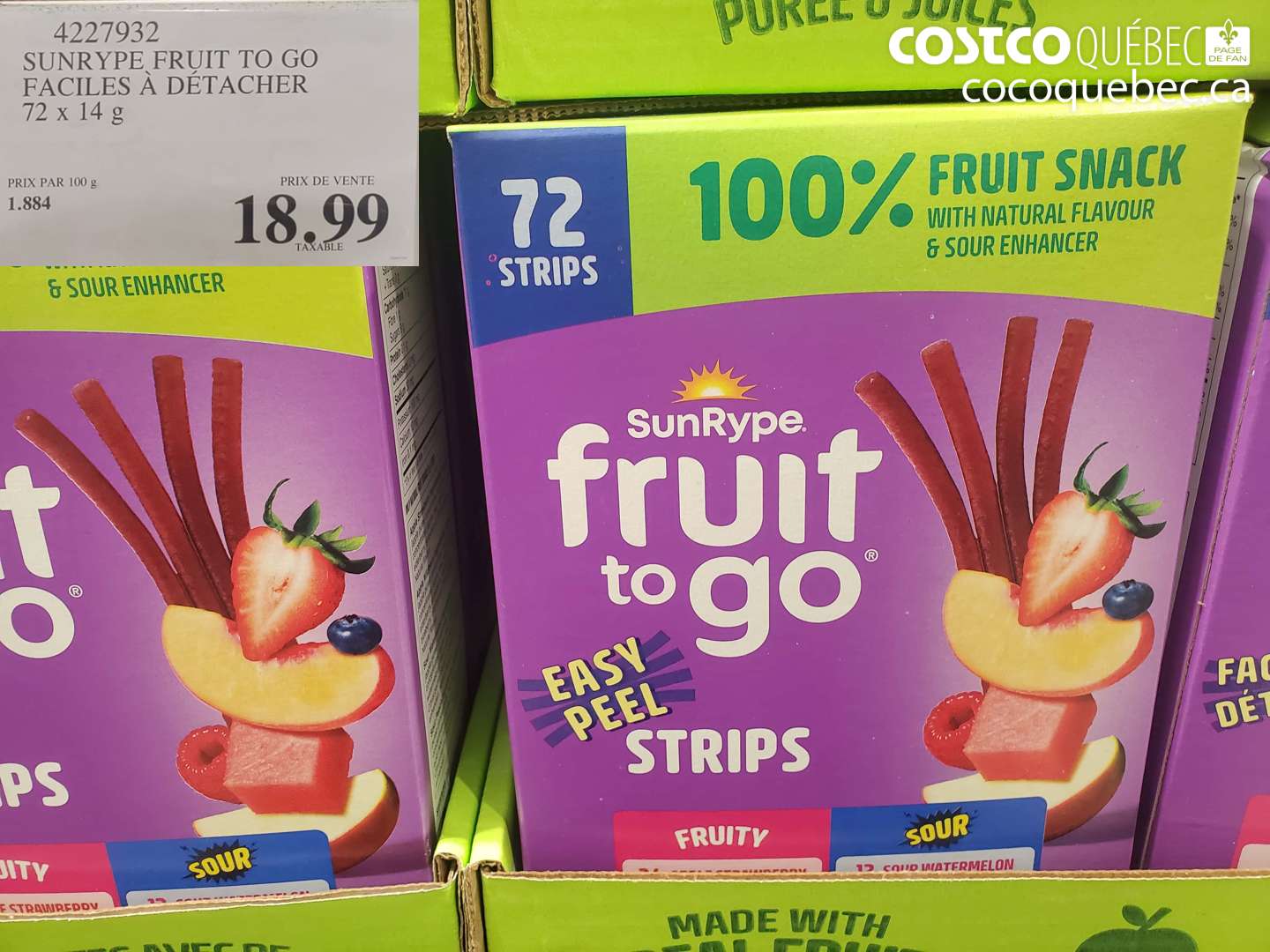 4227932 SUNRYPE FRUIT TO GO FACILES À DÉTACHER $18.99