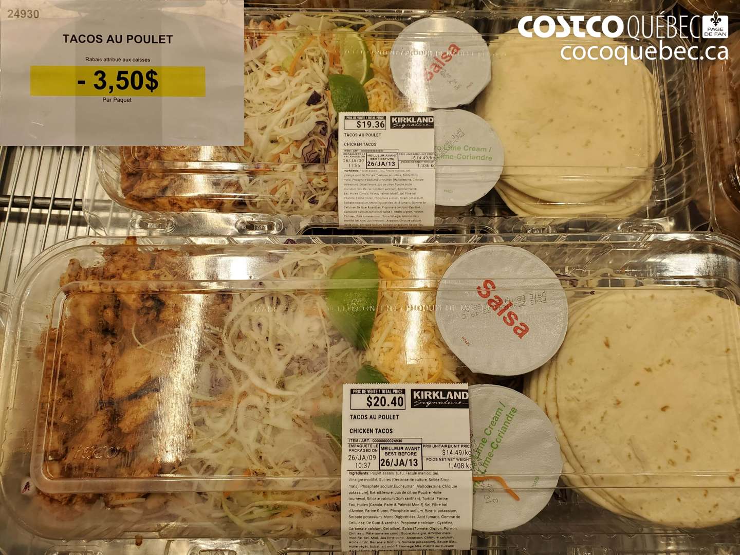 24930 TACOS AU POULET ($3.50 INSTANT SAVINGS)