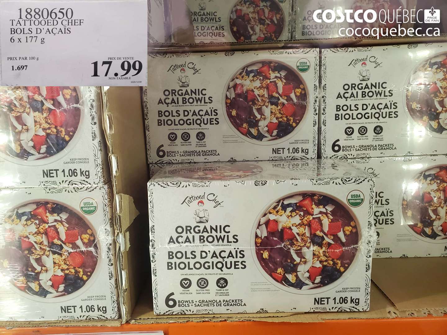 1880650 TATTOOED CHEF BOLS D'AÇAIS $17.99