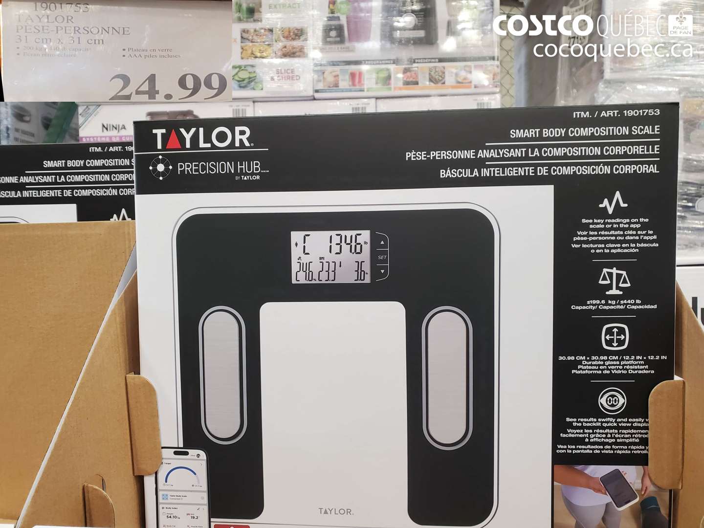 19011753 TAYLOR PESÉ-PERSONNE 31 cm x 31 cm $24.99