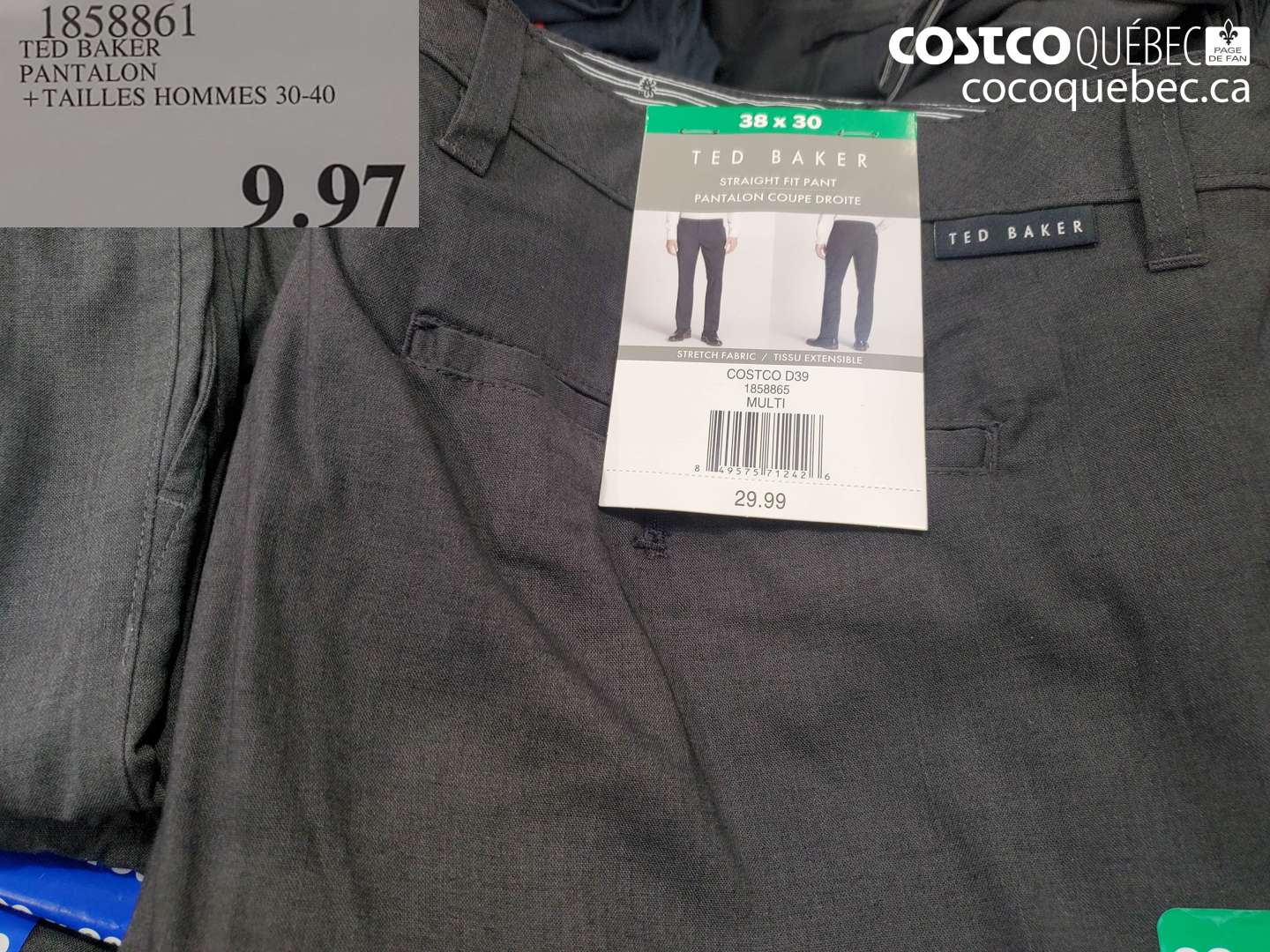 1858861 TED BAKER PANTALON + TAILLES HOMMES 30-40 $9.97