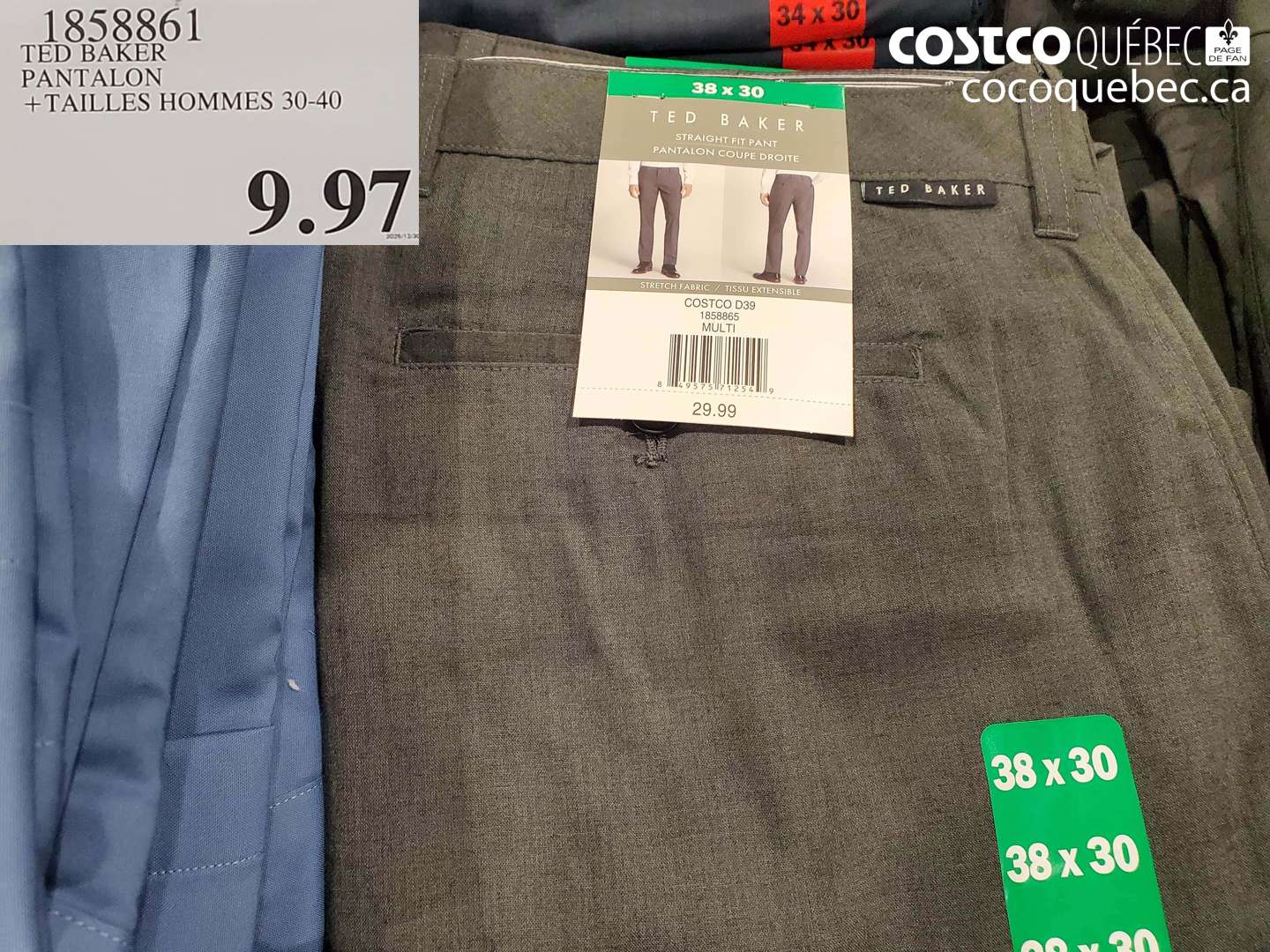 1858861 TED BAKER PANTALON + TAILLES HOMMES 30-40 $9.97